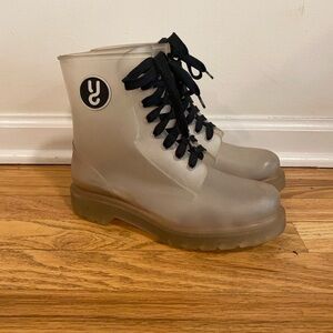 Transparent Lace-Up Women's Boots